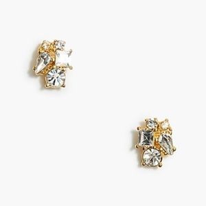 Mini cluster crystal stud earrings